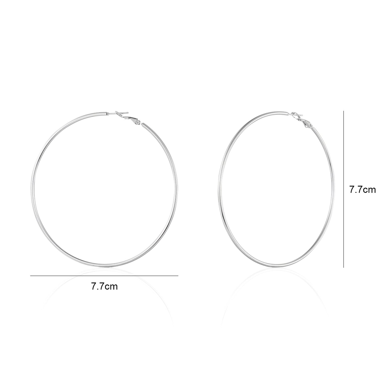 Grote hoops oorbellen zilver - Desieradenconcurrent.nl