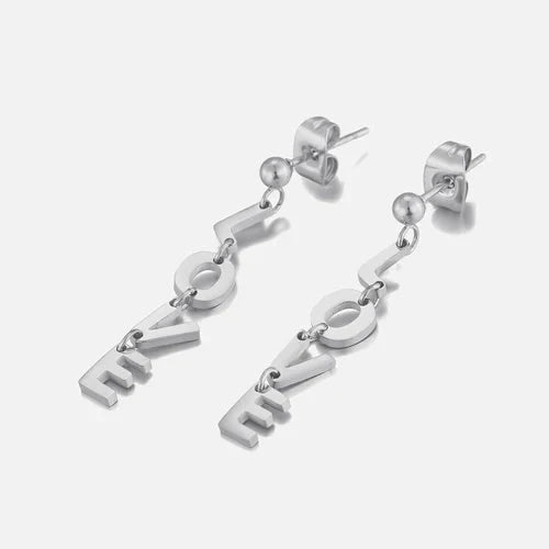 Hangende love oorbellen zilver - Desieradenconcurrent.nl