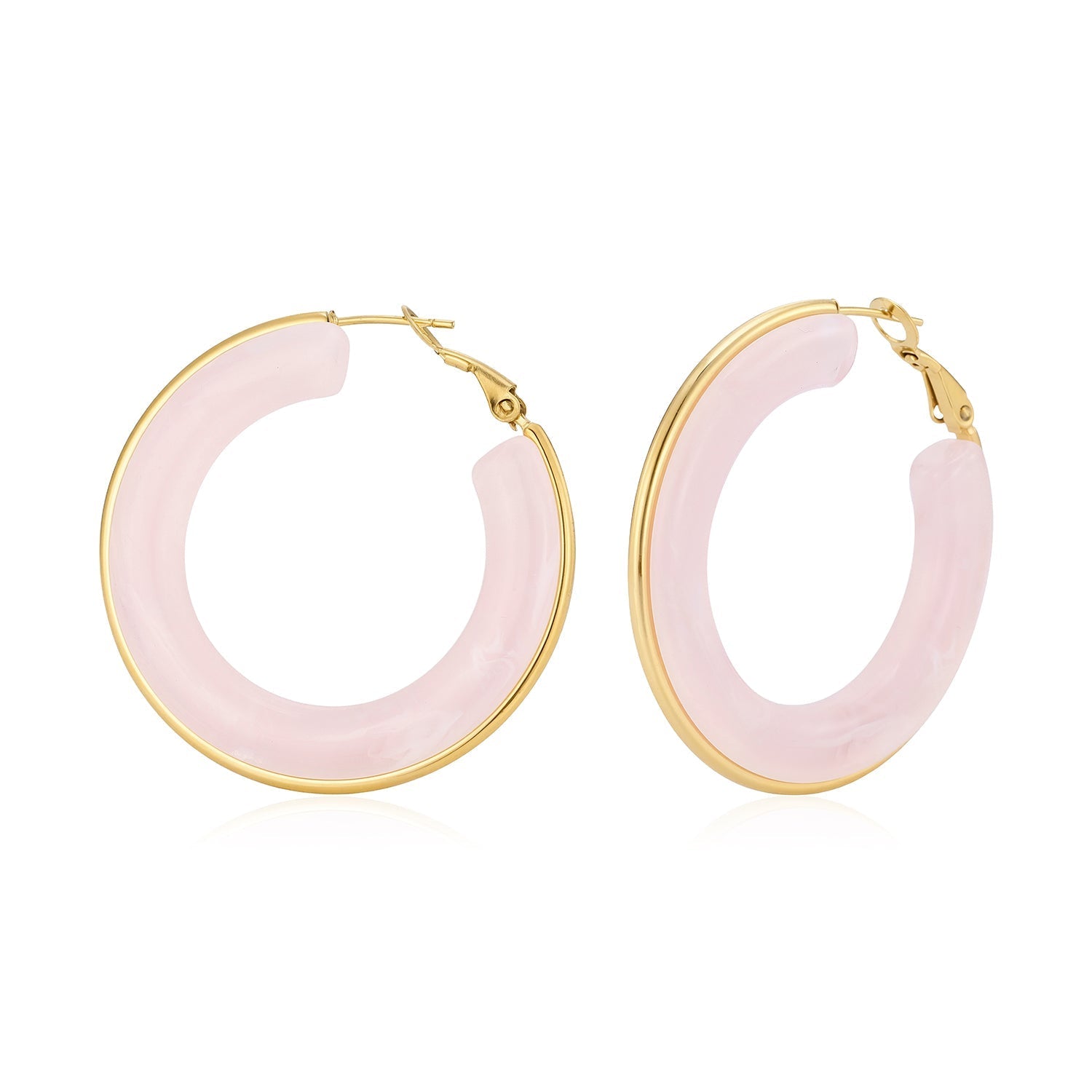 Hoops groot roze goud - Desieradenconcurrent.nl