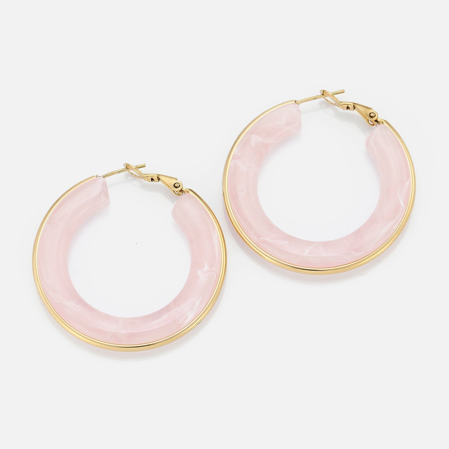 Hoops groot roze goud - Desieradenconcurrent.nl