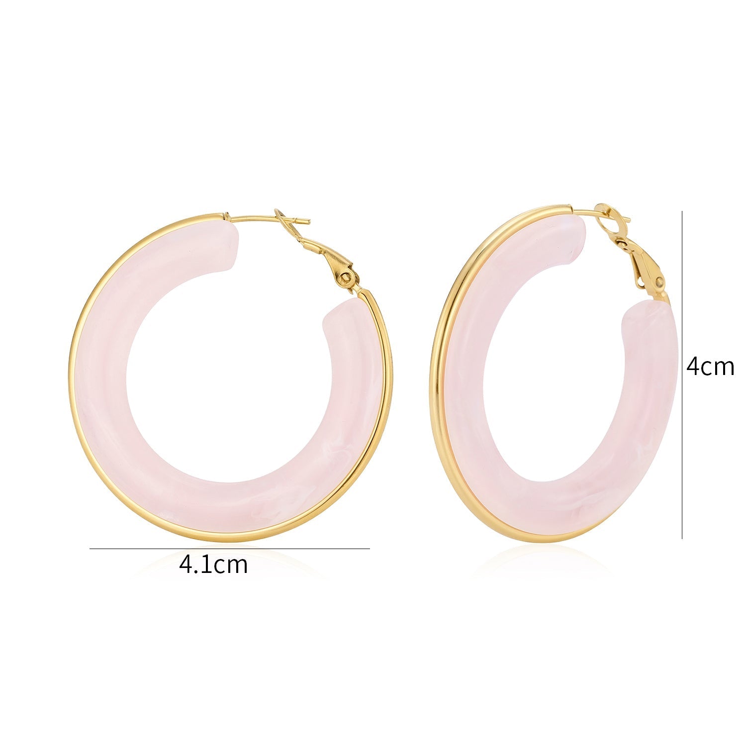 Hoops groot roze goud - Desieradenconcurrent.nl