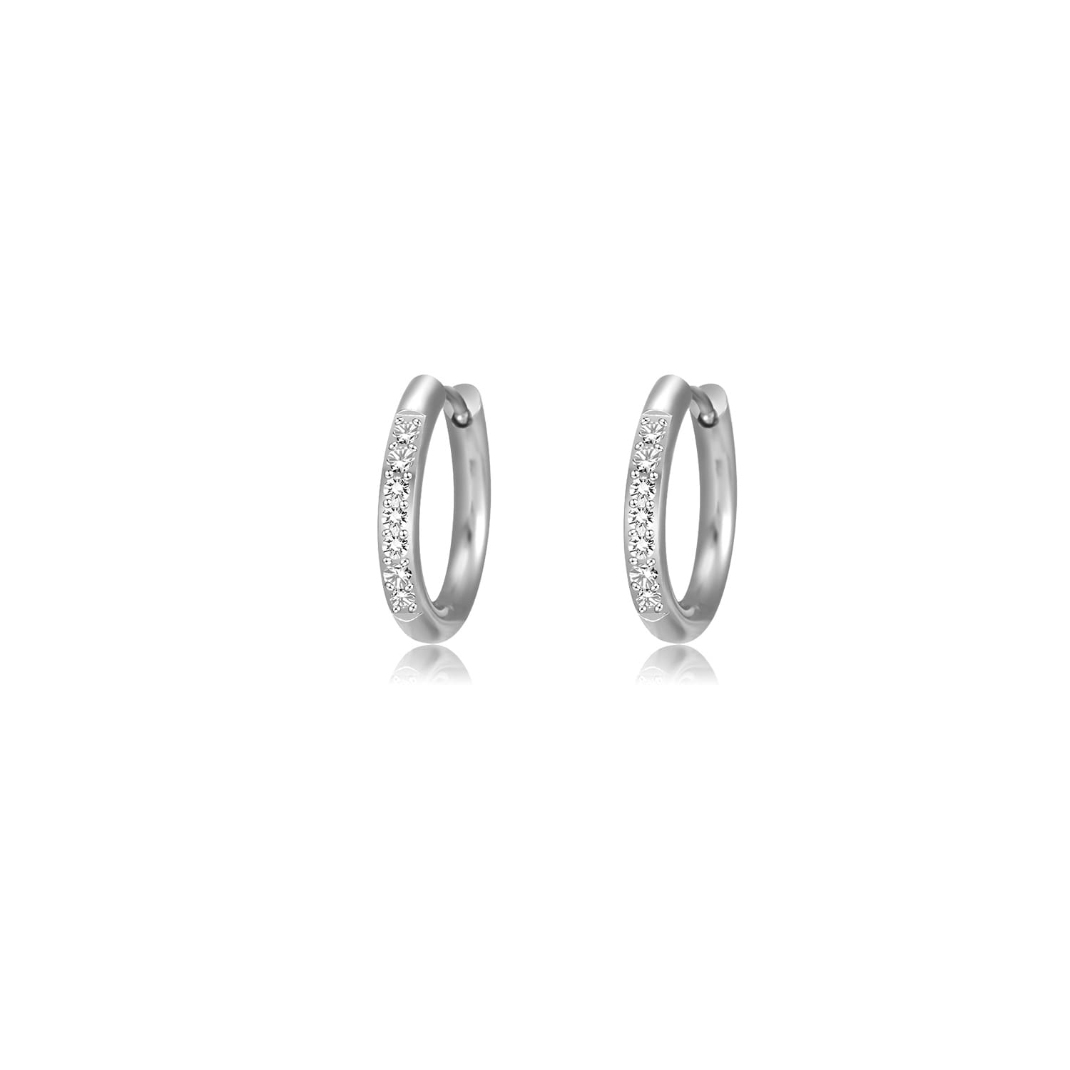 Hoops met steentjes wit/zilver - Desieradenconcurrent.nl