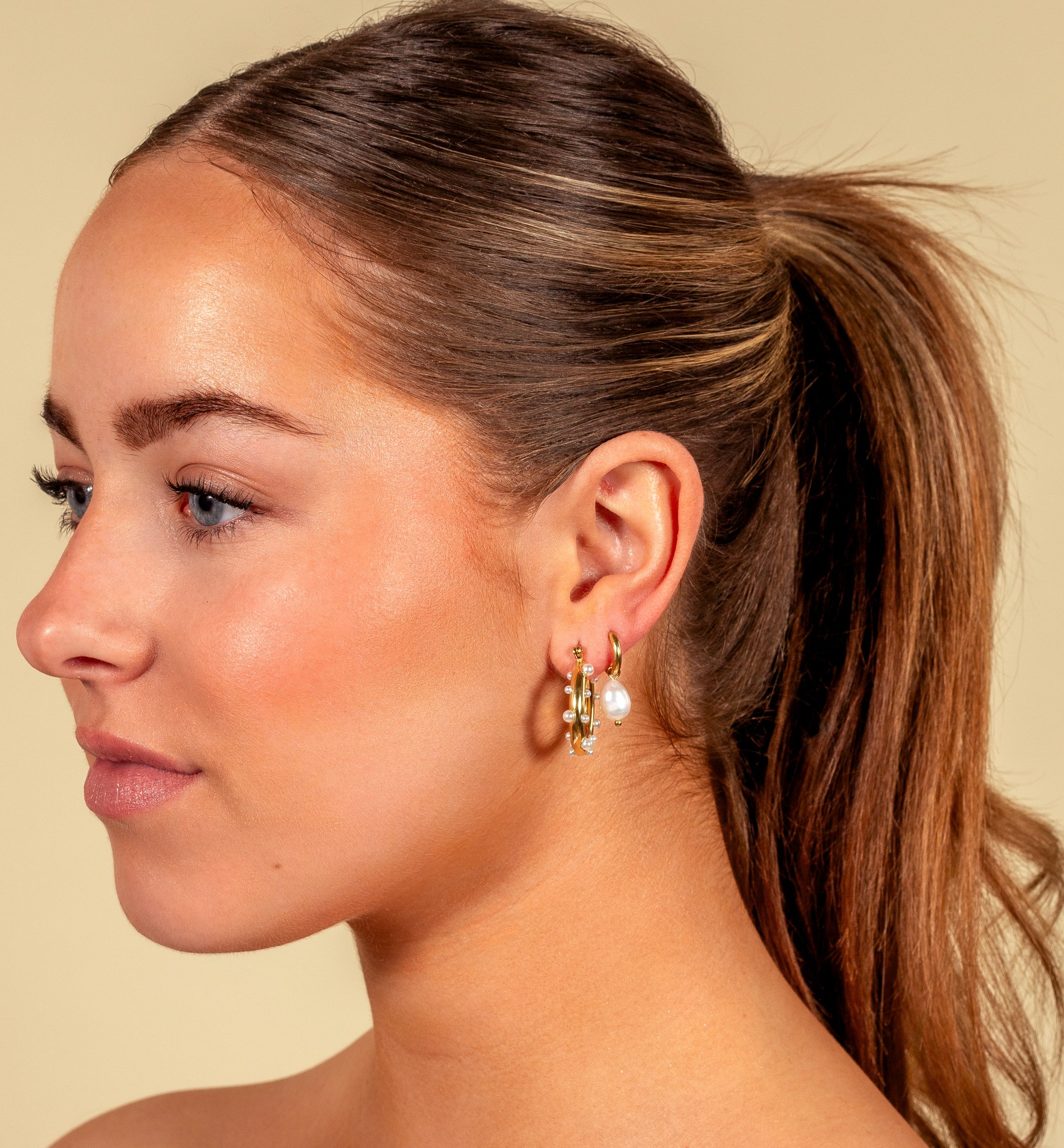 Hoops parels goud - Desieradenconcurrent.nl