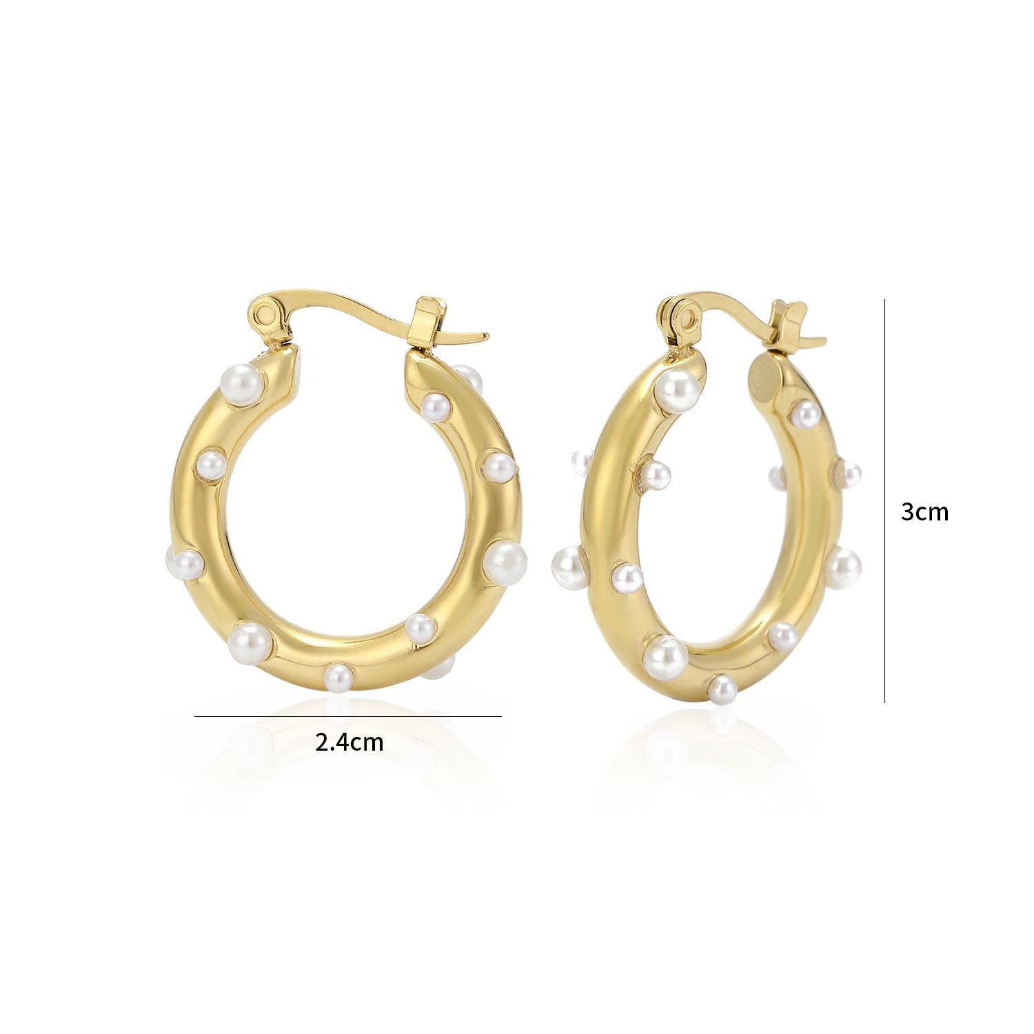 Hoops parels goud - Desieradenconcurrent.nl