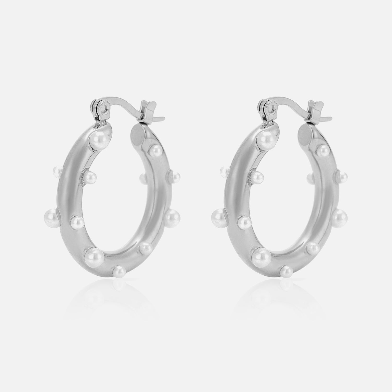 Hoops parels zilver - Desieradenconcurrent.nl