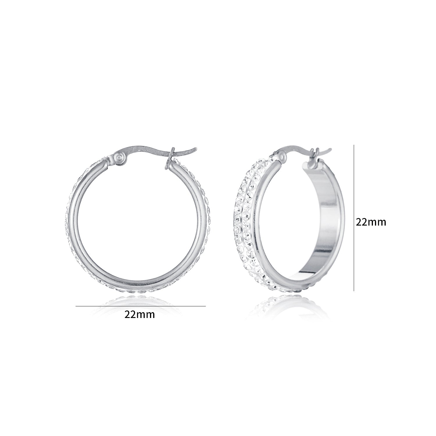 Hoops steentjes zilver klein - Desieradenconcurrent.nl