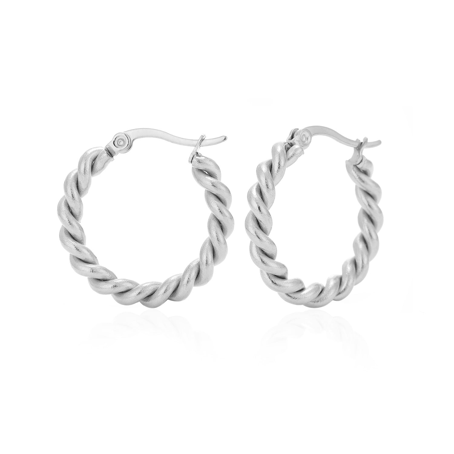 Hoops twisted zilver - Desieradenconcurrent.nl