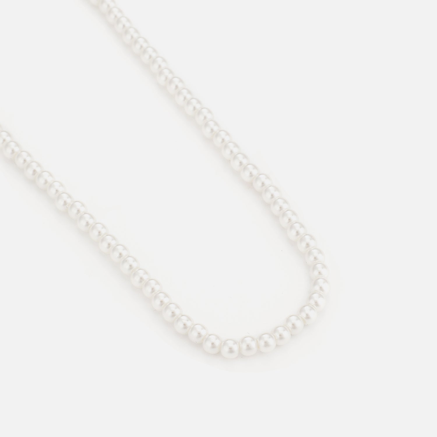 Ketting basic parels zilver - Desieradenconcurrent.nl