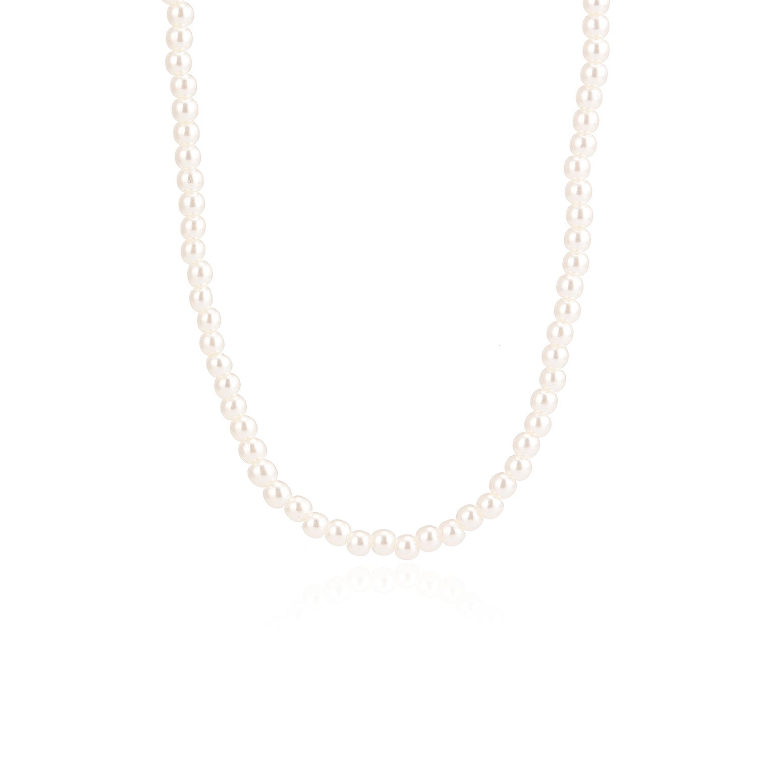 Ketting basic parels zilver - Desieradenconcurrent.nl
