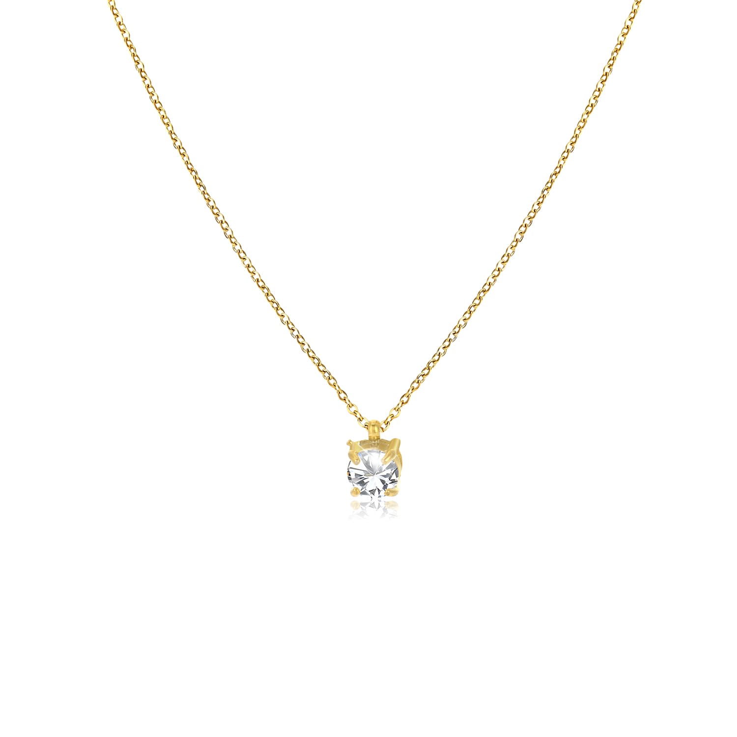 Ketting diamantje goud - Desieradenconcurrent.nl