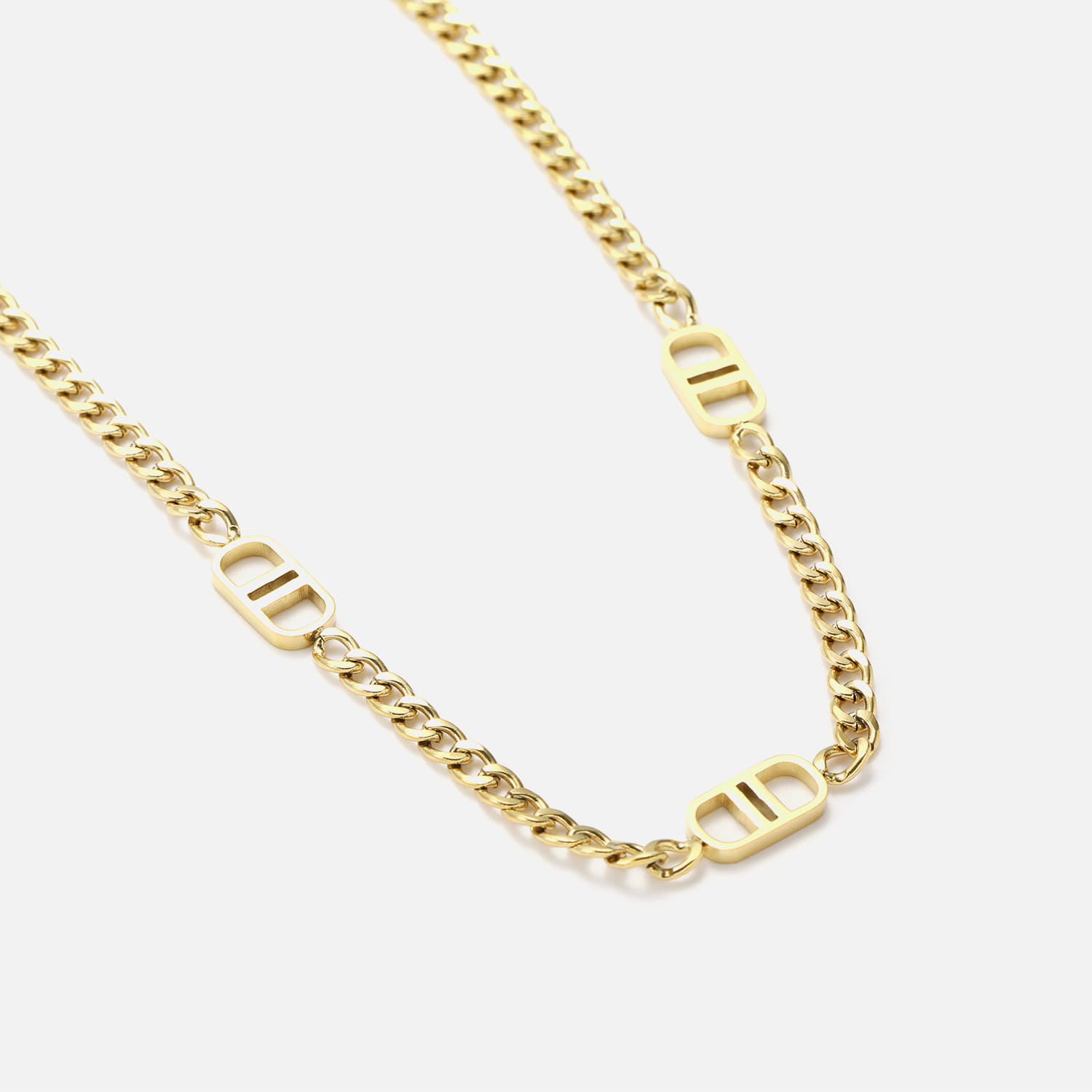 Ketting double D goud - Desieradenconcurrent.nl