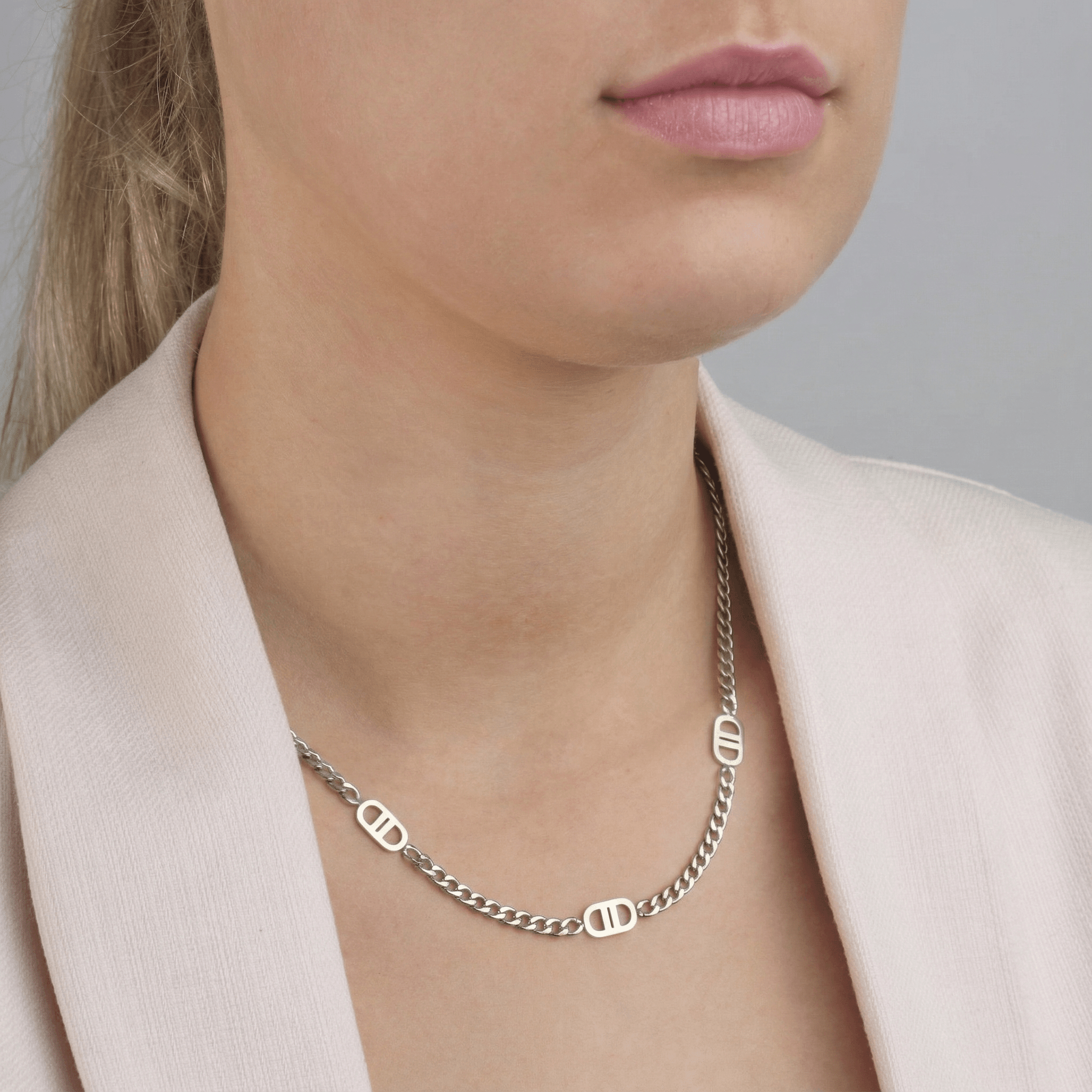 Ketting double D zilver - Desieradenconcurrent.nl