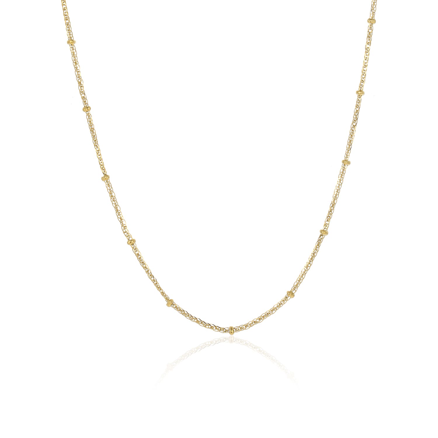 Ketting fancy bolletjes goud - Desieradenconcurrent.nl