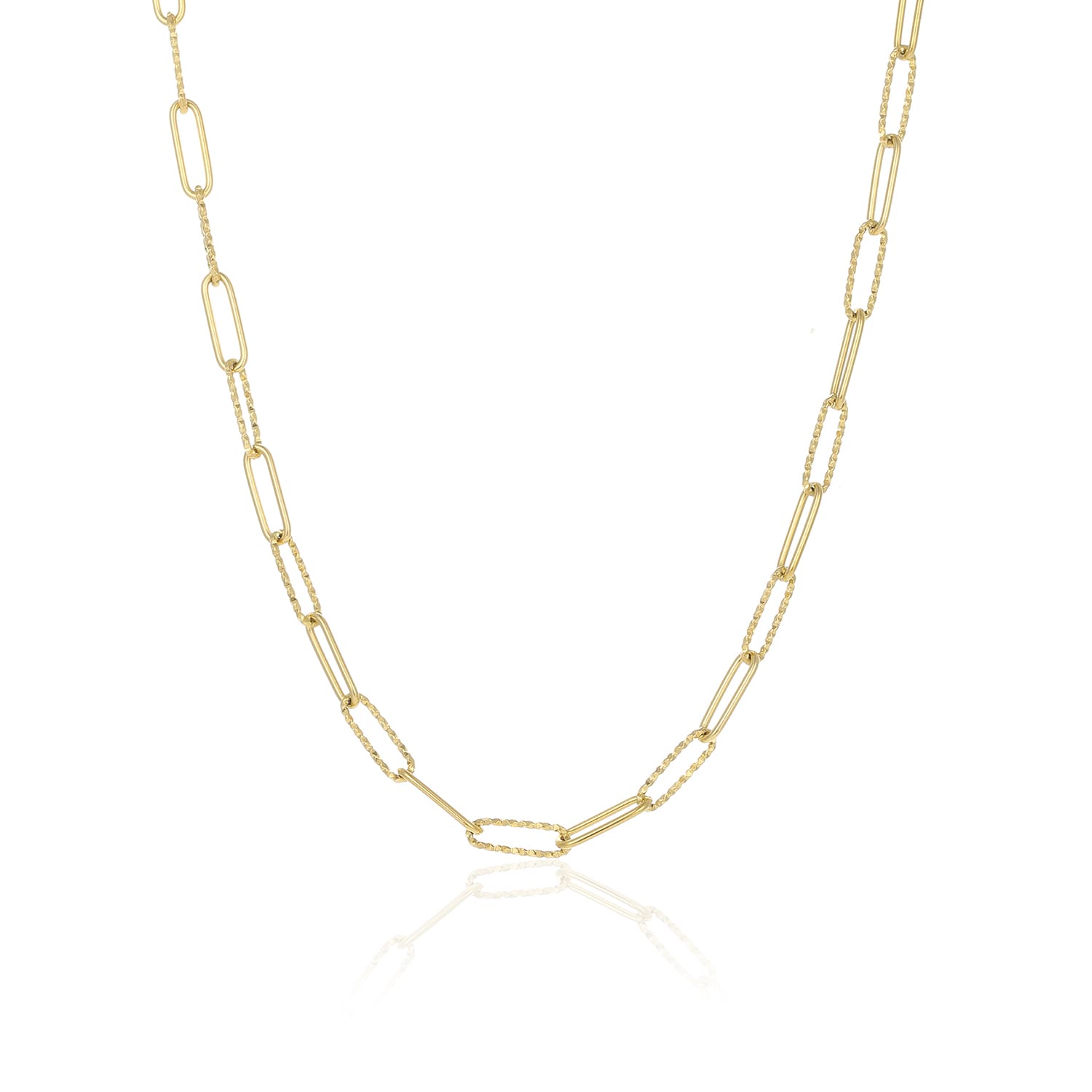 Ketting fancy paperclip goud - Desieradenconcurrent.nl