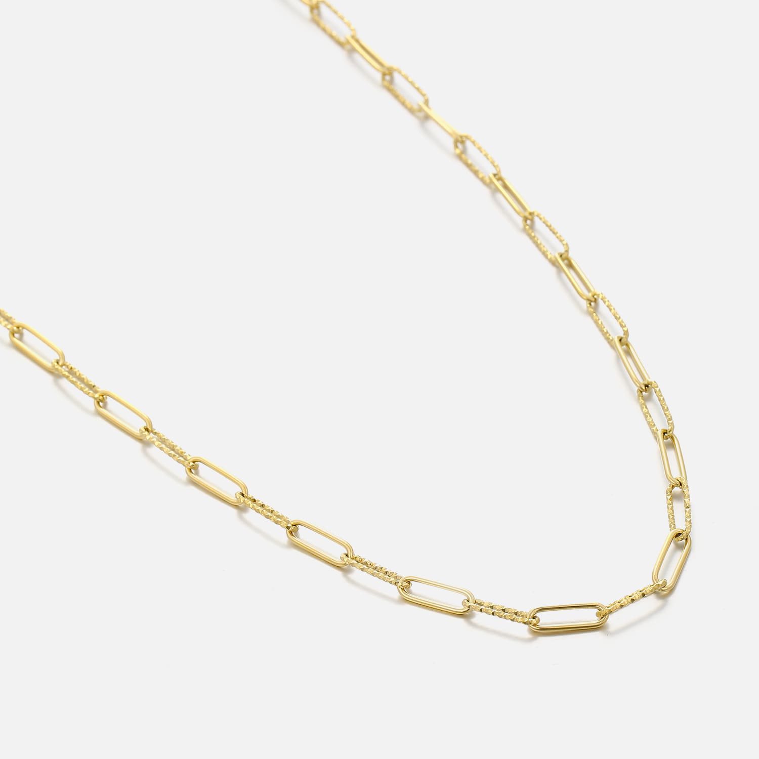 Ketting fancy paperclip goud - Desieradenconcurrent.nl