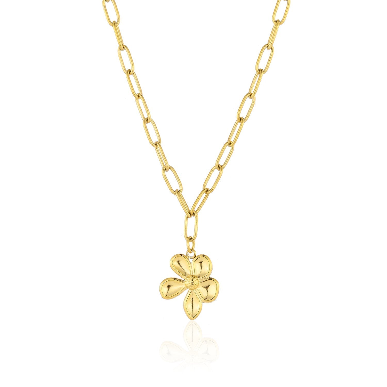 Ketting flower goud - Desieradenconcurrent.nl