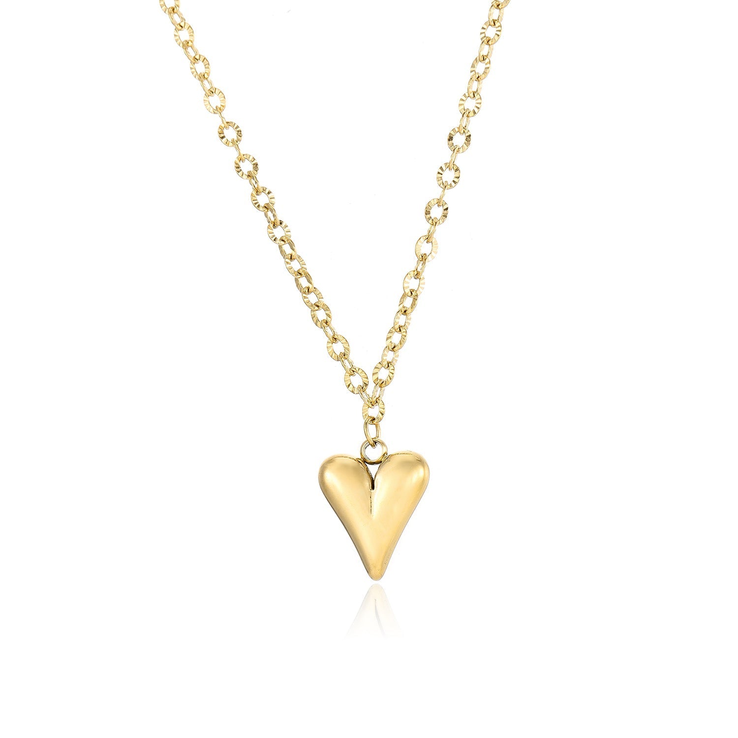Ketting groot lux hart goud - Desieradenconcurrent.nl