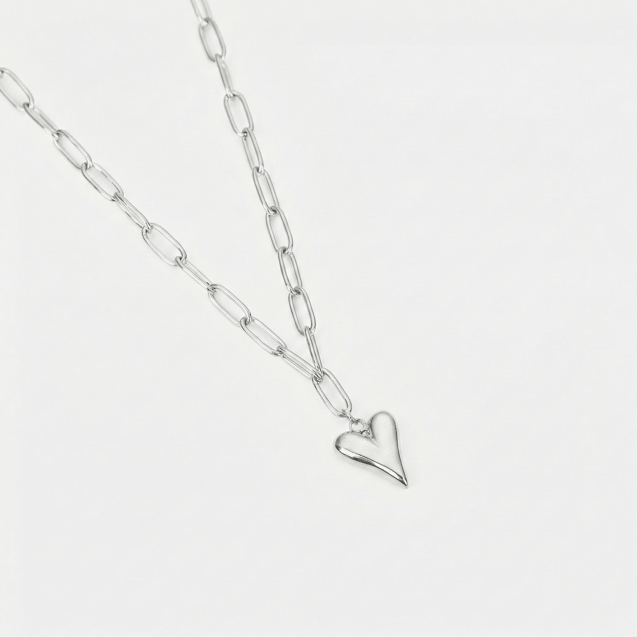 Ketting hart Lux zilver - Desieradenconcurrent.nl