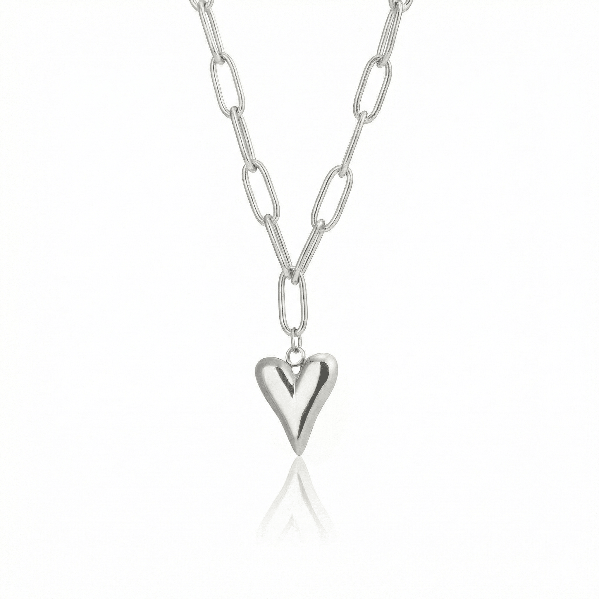 Ketting hart Lux zilver - Desieradenconcurrent.nl