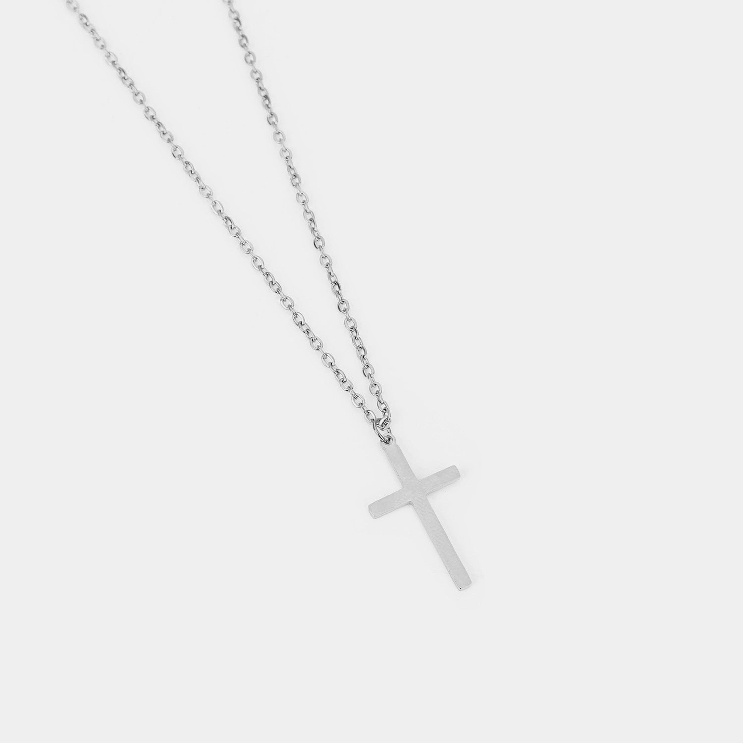 Ketting kruisje zilver groot - Desieradenconcurrent.nl