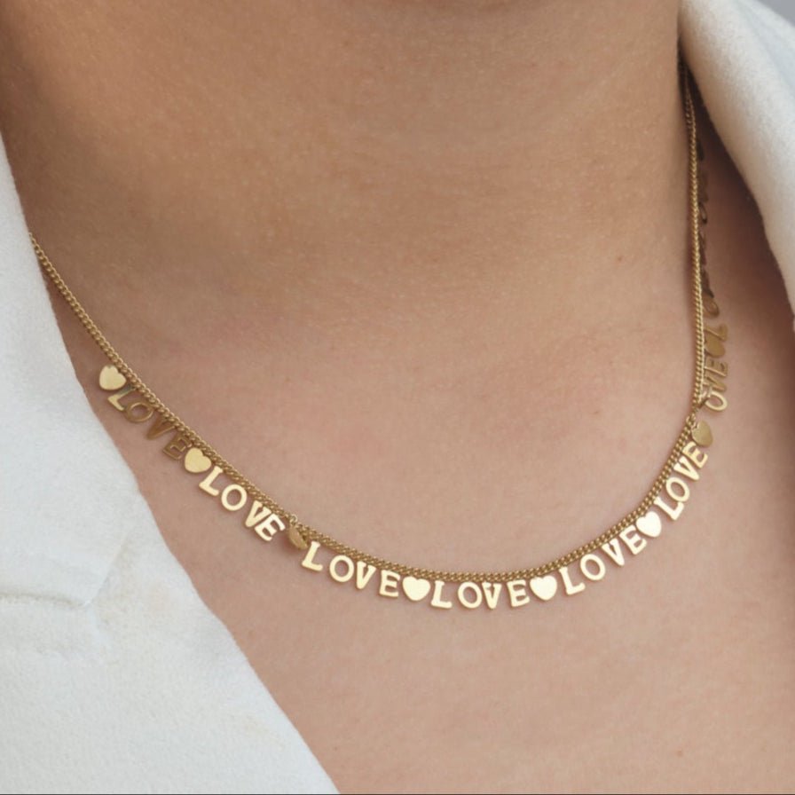 Ketting love love goud - Desieradenconcurrent.nl