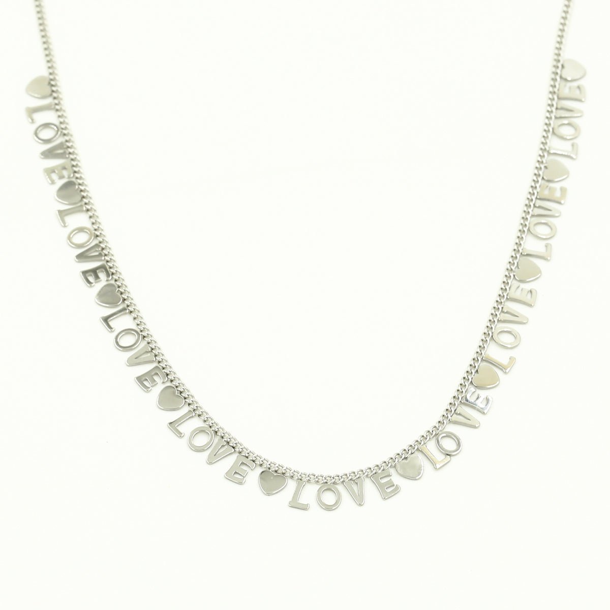 Ketting love love zilver - Desieradenconcurrent.nl