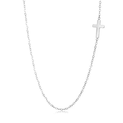 Ketting met kruisje zilver - Desieradenconcurrent.nl