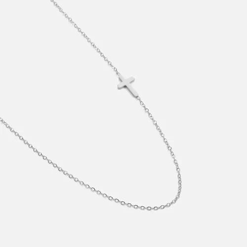 Ketting met kruisje zilver - Desieradenconcurrent.nl
