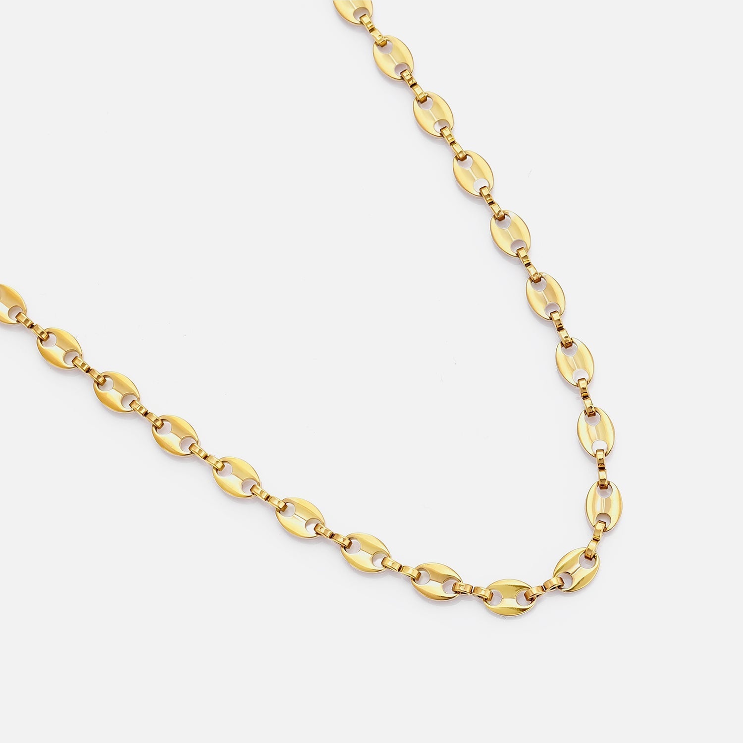 Ketting ovale schakels goud - Desieradenconcurrent.nl