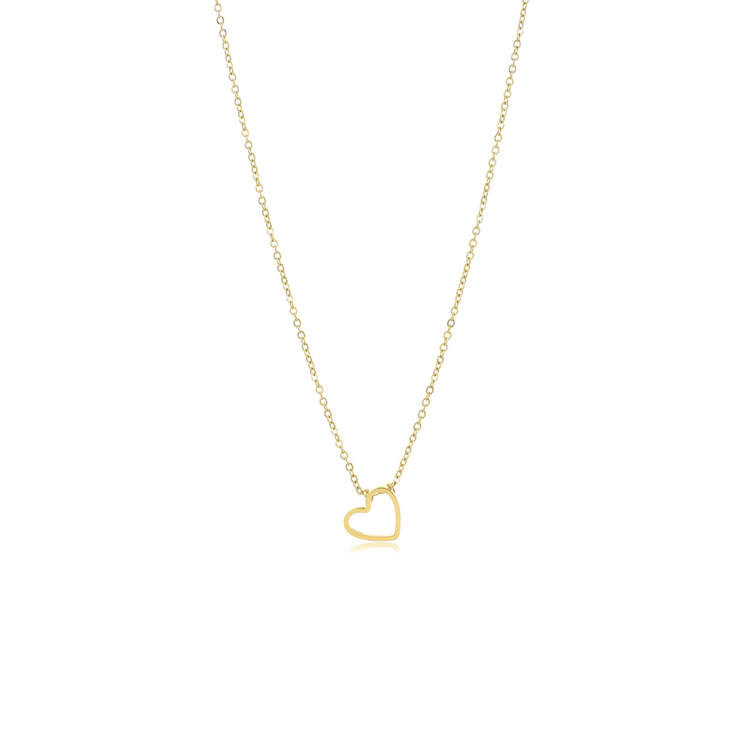 Ketting sliding hart goud - Desieradenconcurrent.nl