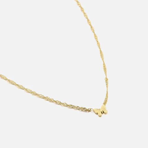 Ketting vlinder goud - Desieradenconcurrent.nl