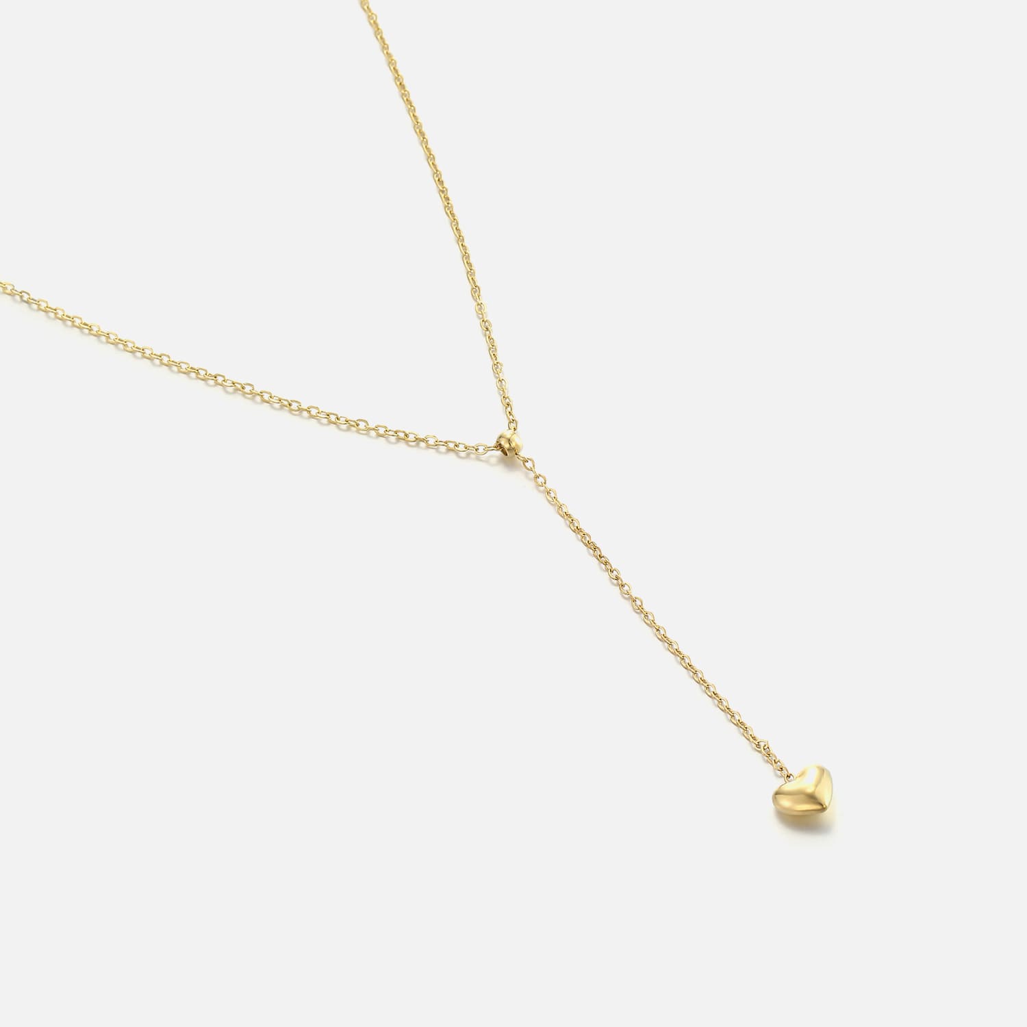 Ketting Y - vorm hartje goud - Desieradenconcurrent.nl
