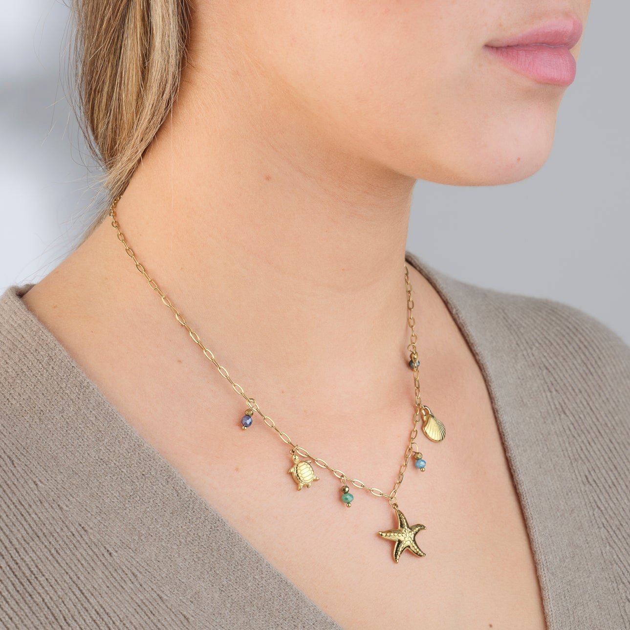 Ketting zee bedels goud - Desieradenconcurrent.nl