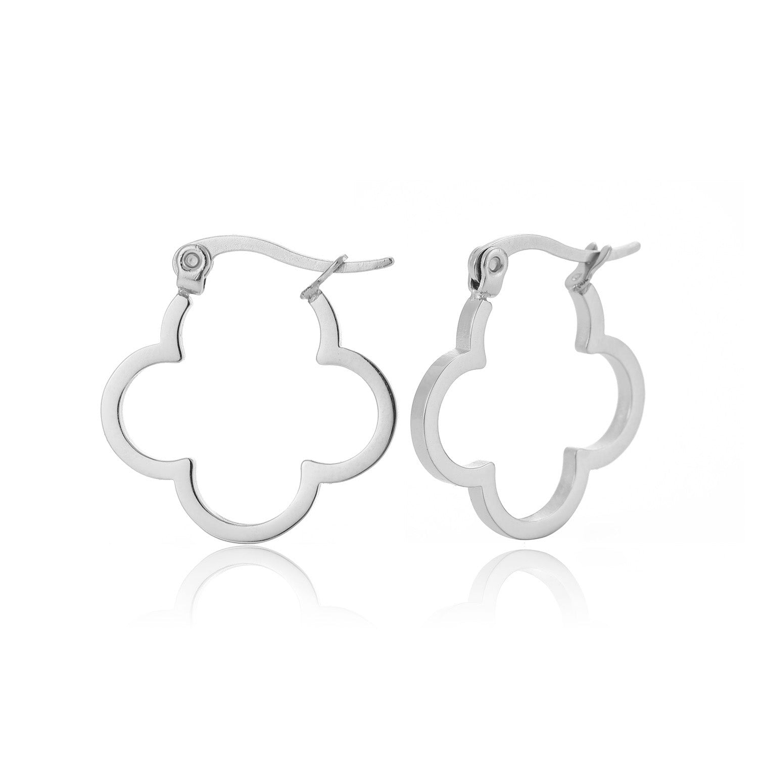 Klaver hoops zilver - Desieradenconcurrent.nl