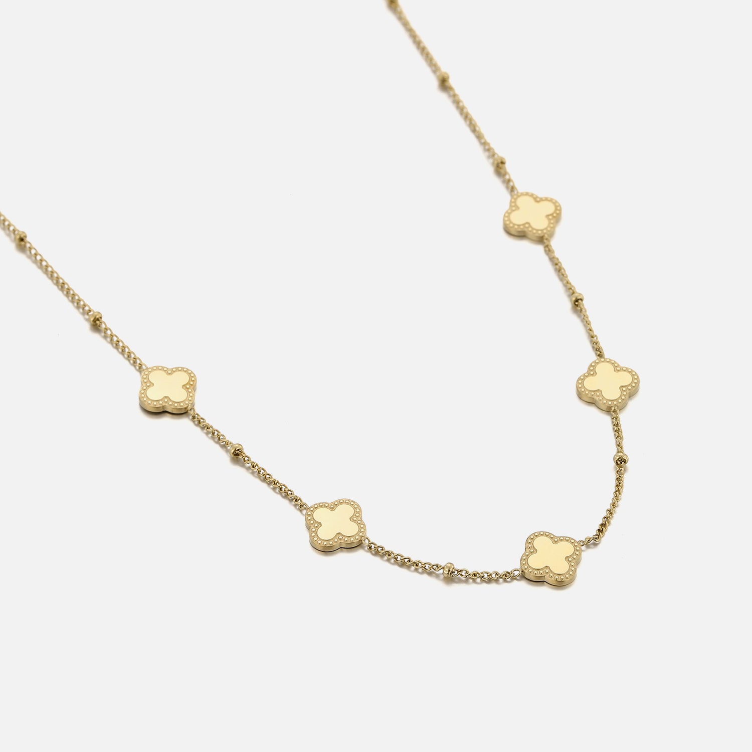 Klavers ketting goud - Desieradenconcurrent.nl