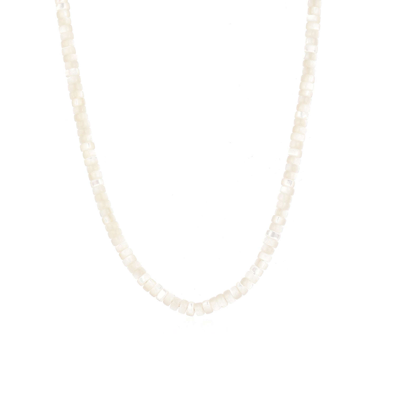 Kralen ketting wit zilver - Desieradenconcurrent.nl