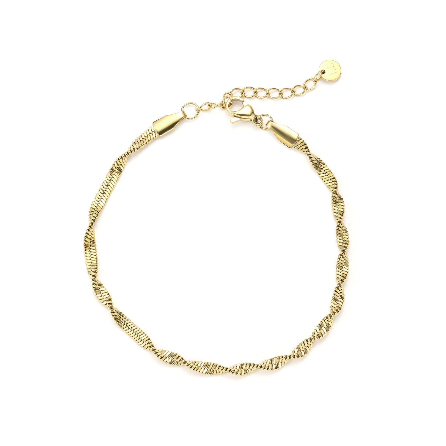 Motief armband gedraaid goud - Desieradenconcurrent.nl