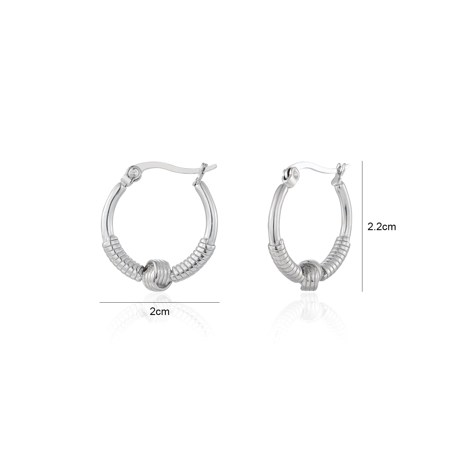 Oorbellen Bali knoop zilver - Desieradenconcurrent.nl