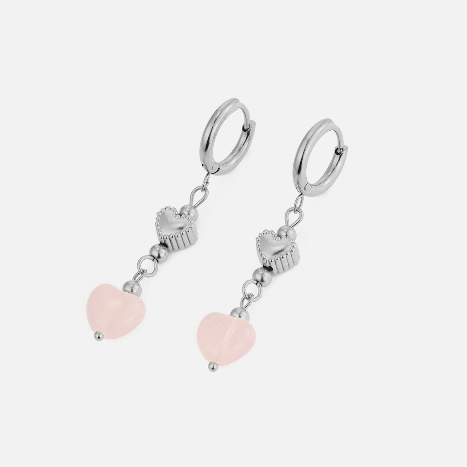 Oorbellen fancy hart en parel zilver - Desieradenconcurrent.nl