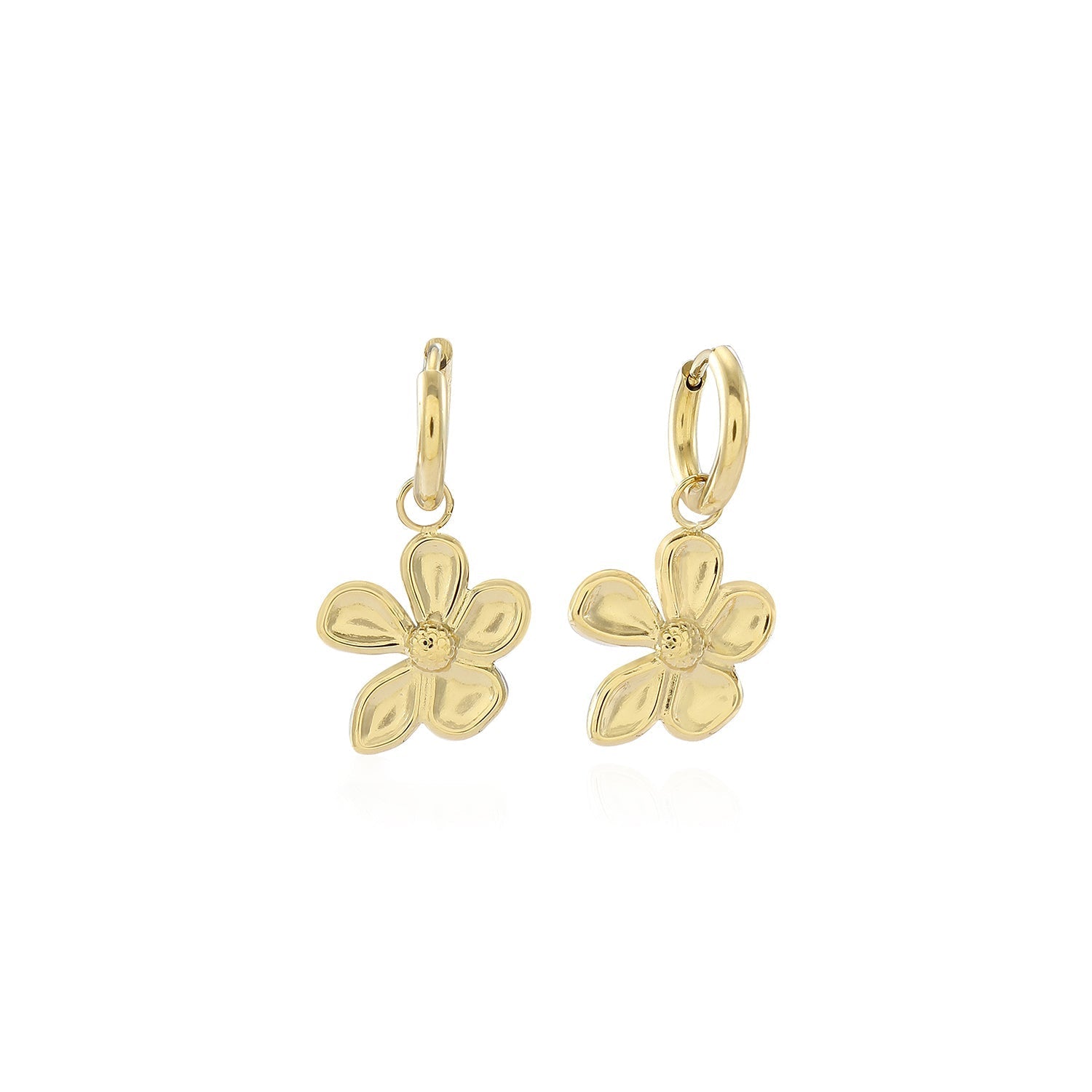 Oorbellen flower goud - Desieradenconcurrent.nl