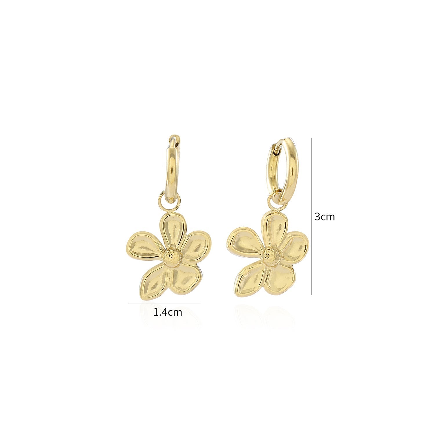 Oorbellen flower goud - Desieradenconcurrent.nl