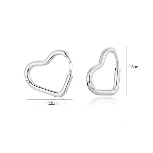 Oorbellen hartvorm zilver - Desieradenconcurrent.nl