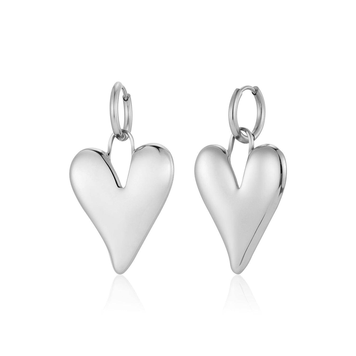 Oorbellen lux hart zilver - Desieradenconcurrent.nl