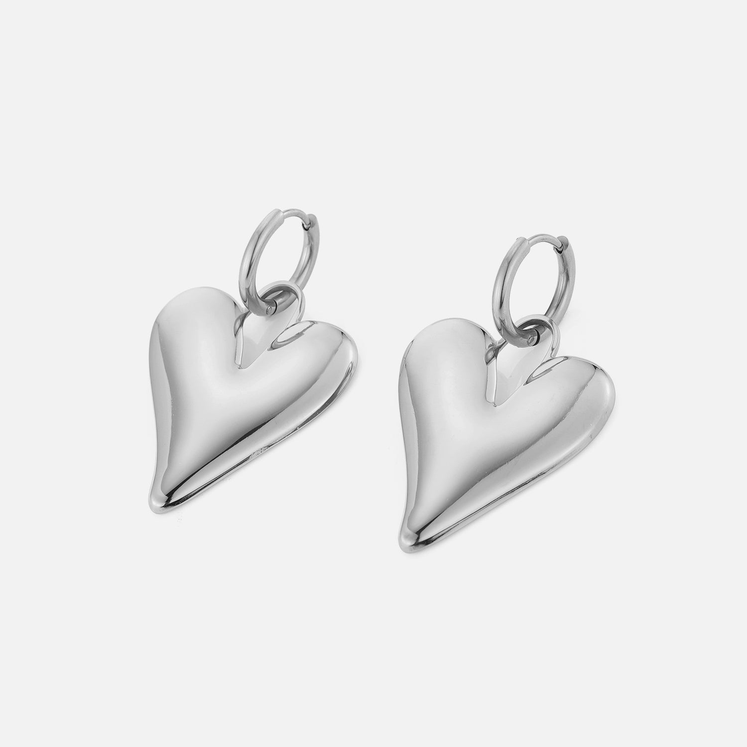 Oorbellen lux hart zilver - Desieradenconcurrent.nl