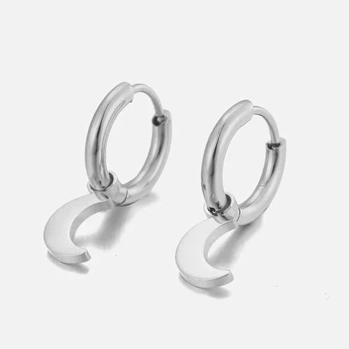 Oorbellen maan zilver - Desieradenconcurrent.nl
