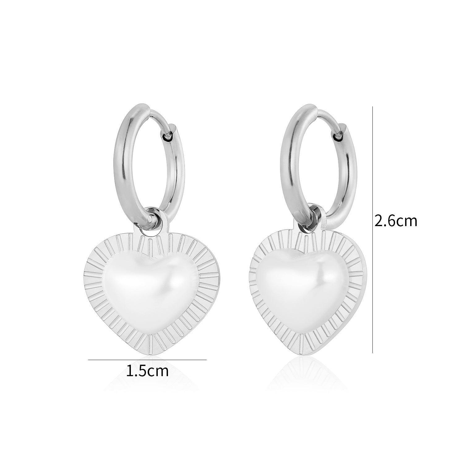 Oorbellen parel hart zilver - Desieradenconcurrent.nl