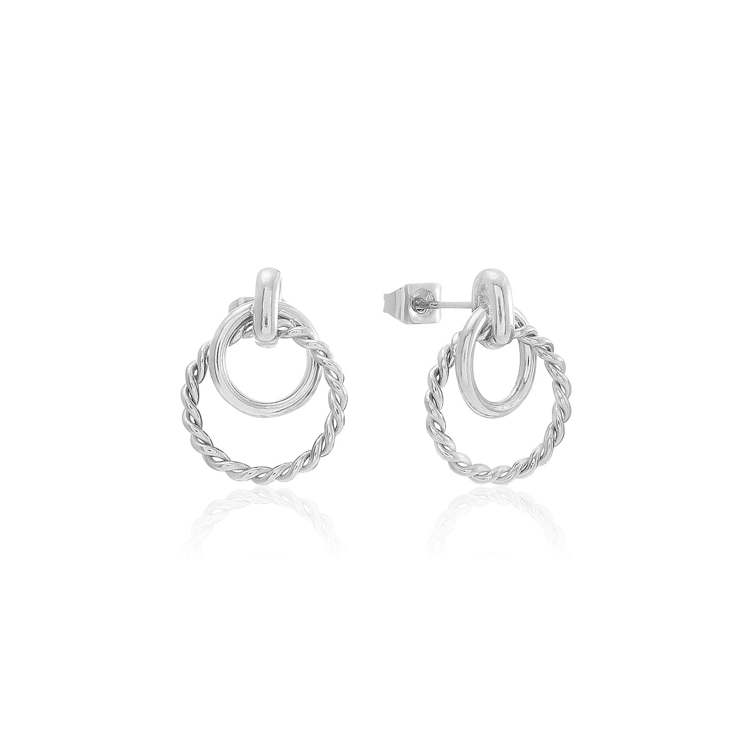 Oorsteker fancy krul zilver - Desieradenconcurrent.nl