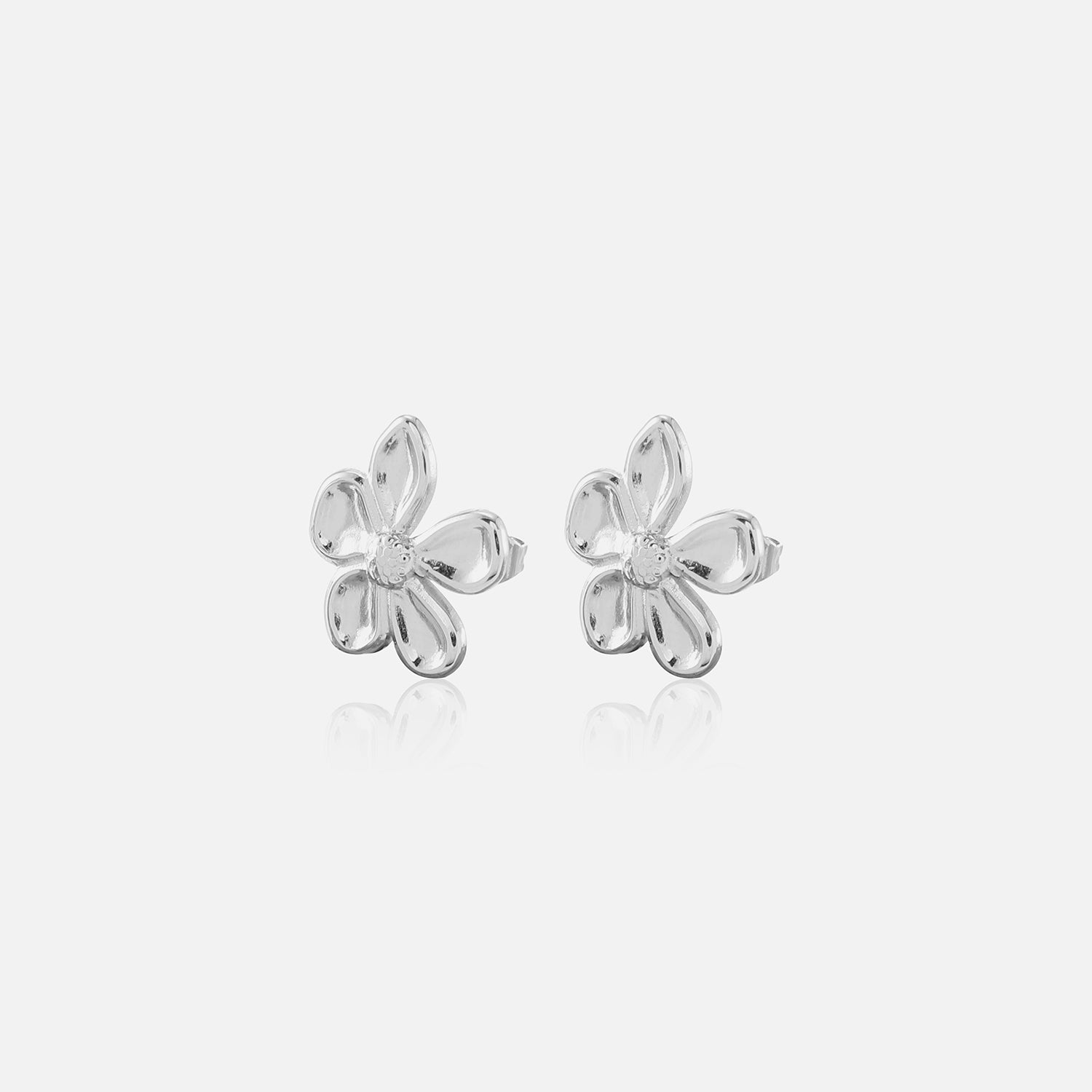 Oorsteker flower zilver - Desieradenconcurrent.nl