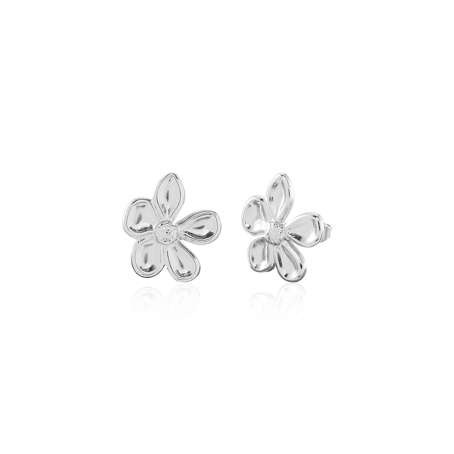Oorsteker flower zilver - Desieradenconcurrent.nl