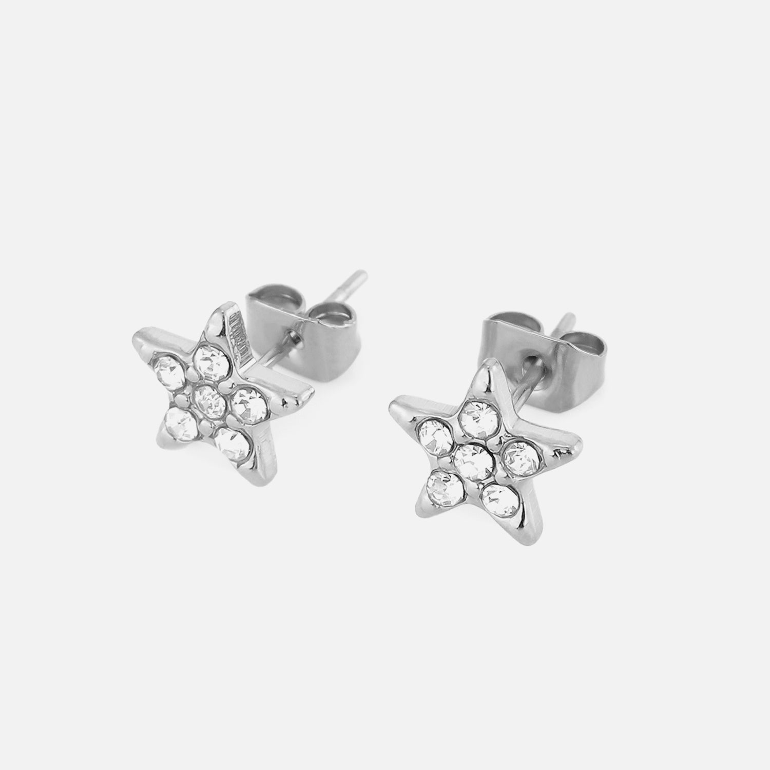Oorsteker ster steentjes zilver - Desieradenconcurrent.nl